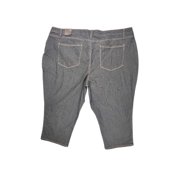 A3 Denim Capris Womens Plus Size 26W Constructed Waist High Rise Cropped Jeans - Picture 7 of 14